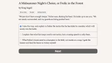 Midsummer Night's Choice - jogo do gênero Texto de aventura