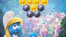 Smurfs Bubble Story - jogo do gênero Três em linha (Match-3)