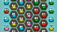 Pop Frogs - jogo do gênero Três em linha (Match-3)