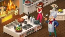 Manor Cafe - jogo do gênero Três em linha (Match-3)